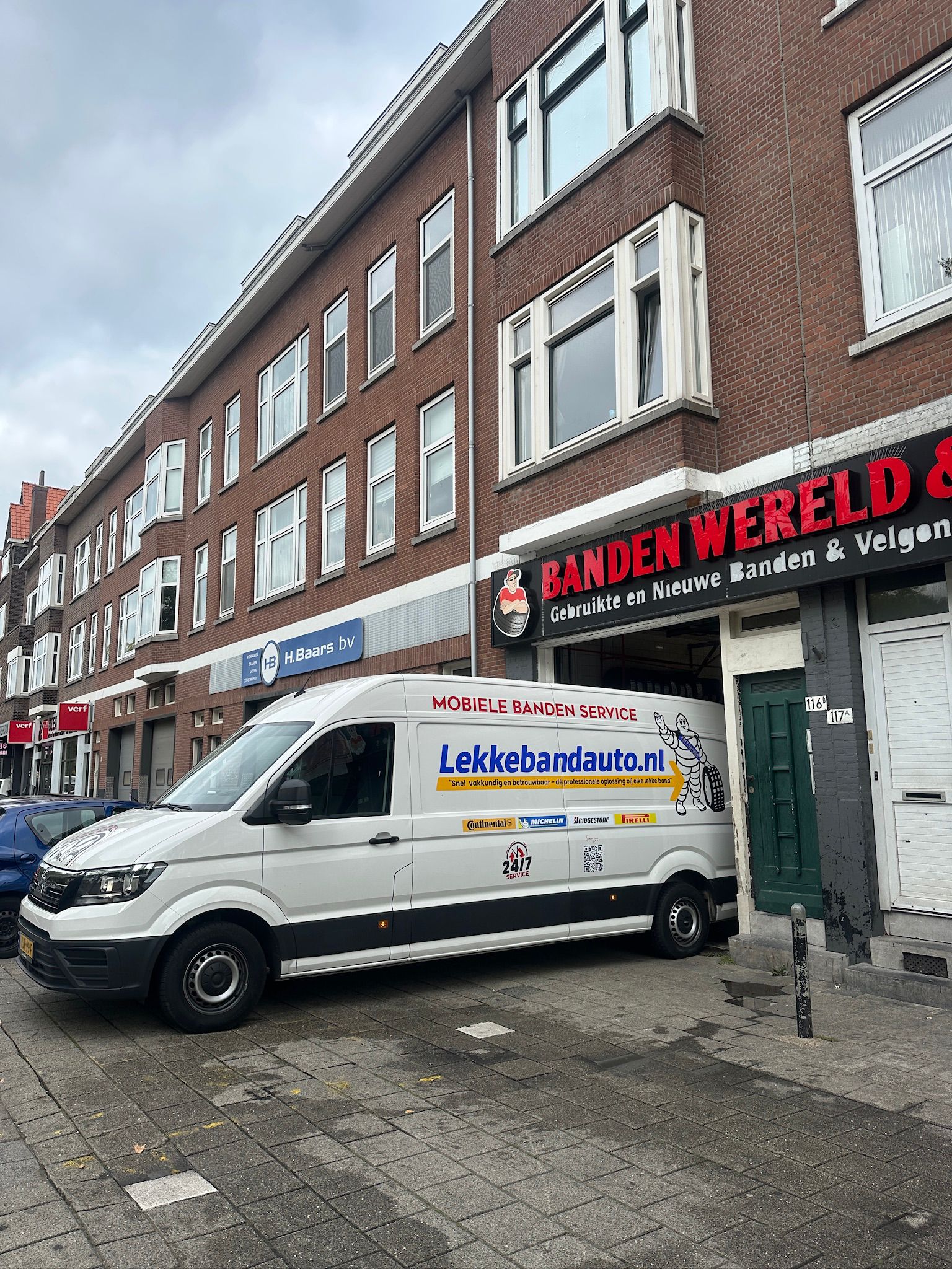 Lekke band auto